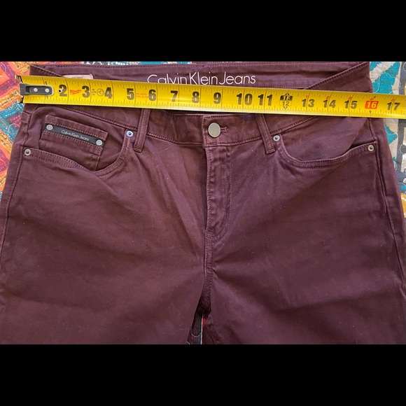 Calvin Klein Maroon Skinny Ankle Pants Size 30 - Picture 9 of 9